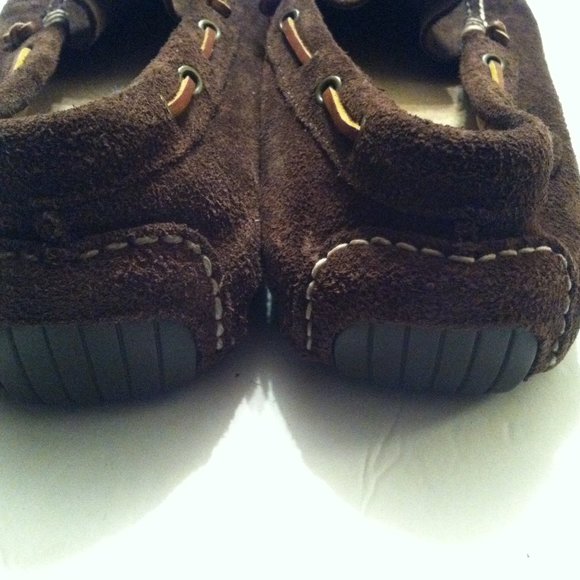 POLO RALPH LAUREN MENS PRE-OWNED BROWN LEATHER SUEDE SLIP-ON LOAFERS SIZE: 13D main image 7